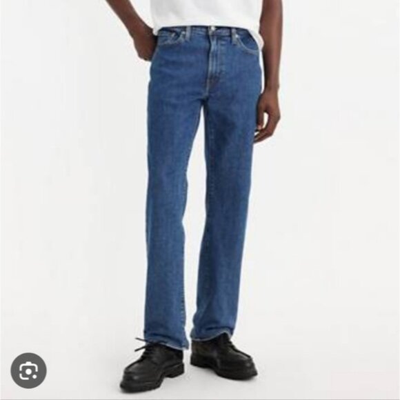 Levi's 514 Mens Straight Fit Relaxed Classic Blue Wash Jeans 38x30 - Picture 1 of 7